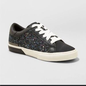 Black Glitter Women's Sneakers